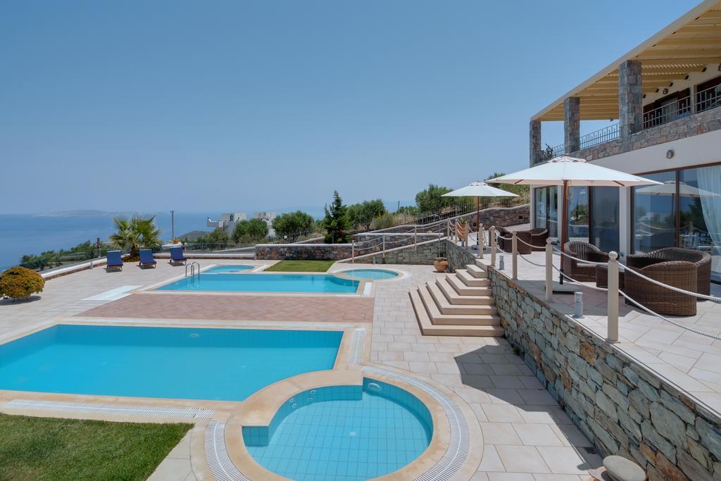 Sea Views At Villa Anemomylos With Heated Pool, Ping Pong And Tennis Agia Pelagia Eksteriør billede