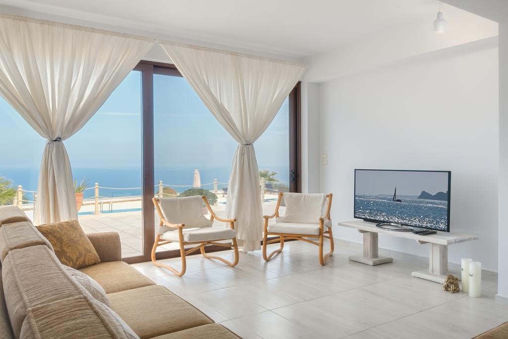 Sea Views At Villa Anemomylos With Heated Pool, Ping Pong And Tennis Agia Pelagia Værelse billede