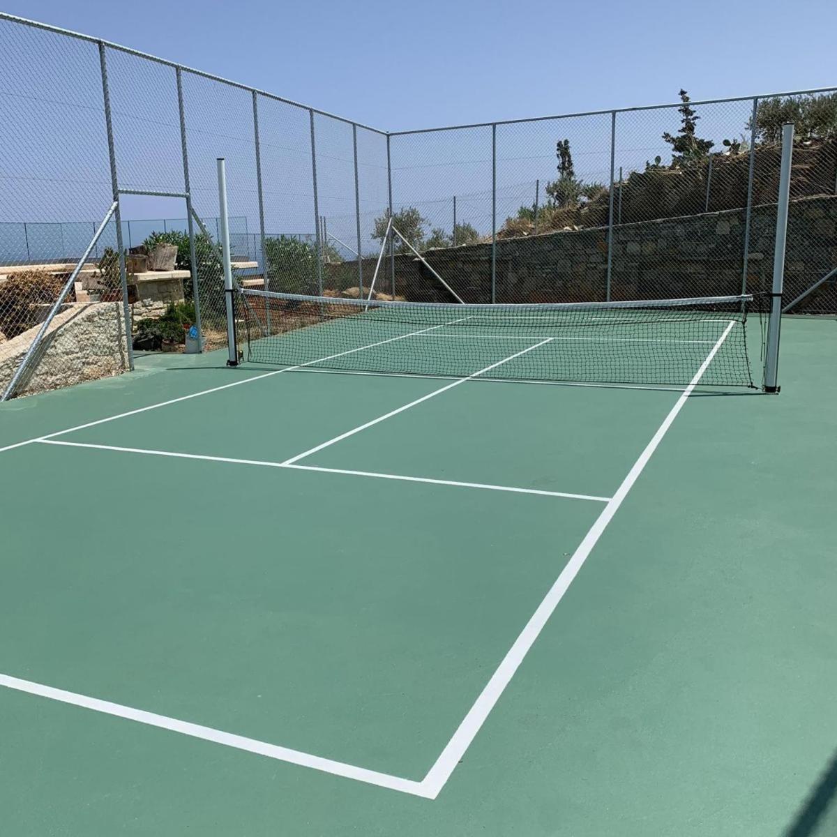 Sea Views At Villa Anemomylos With Heated Pool, Ping Pong And Tennis Agia Pelagia Eksteriør billede