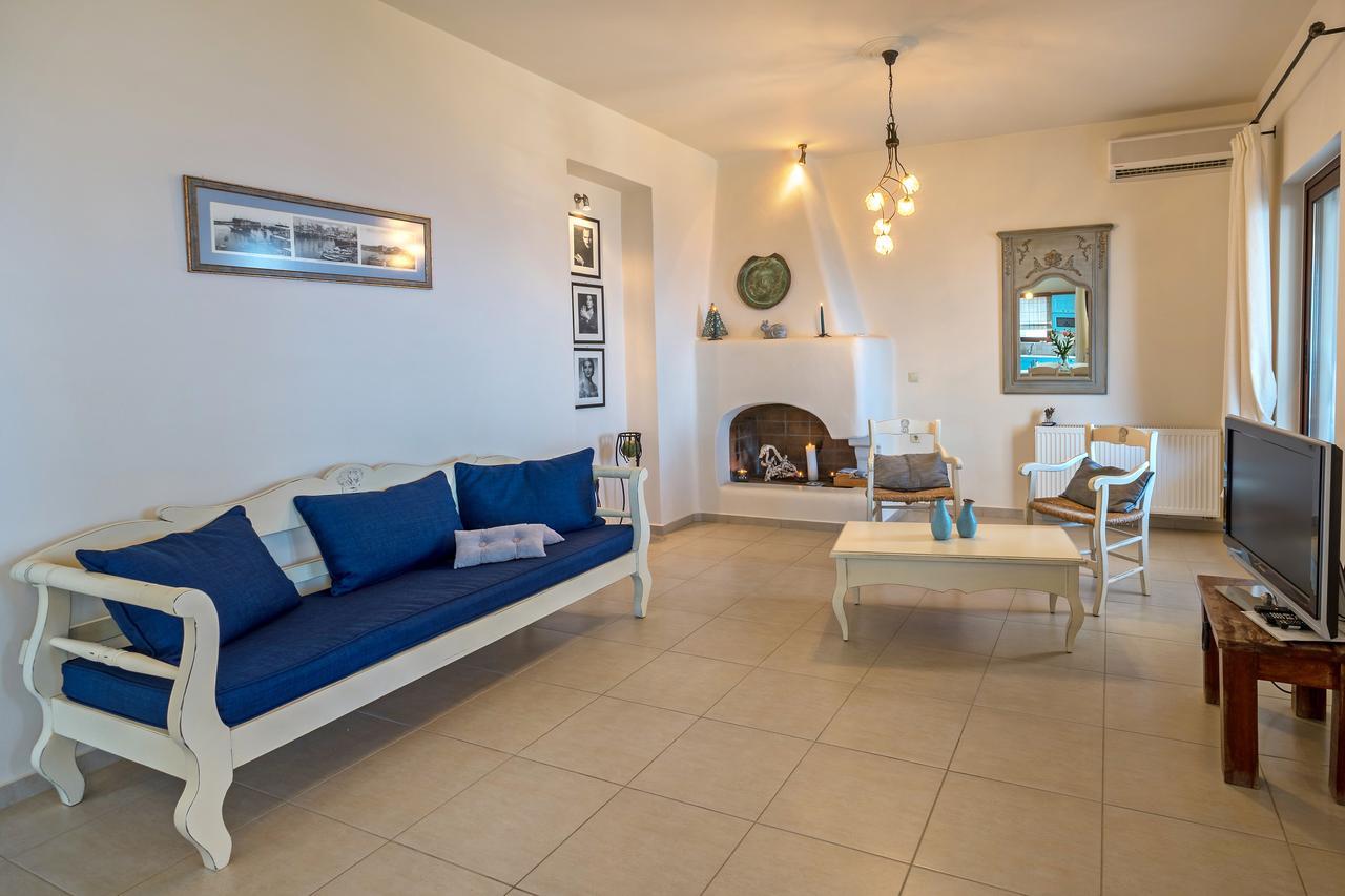 Sea Views At Villa Anemomylos With Heated Pool, Ping Pong And Tennis Agia Pelagia Eksteriør billede