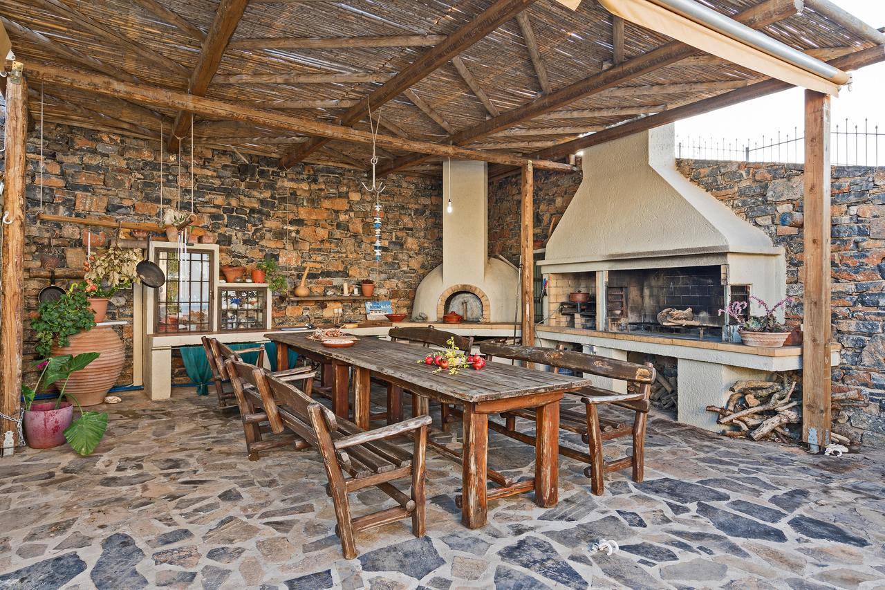 Sea Views At Villa Anemomylos With Heated Pool, Ping Pong And Tennis Agia Pelagia Eksteriør billede